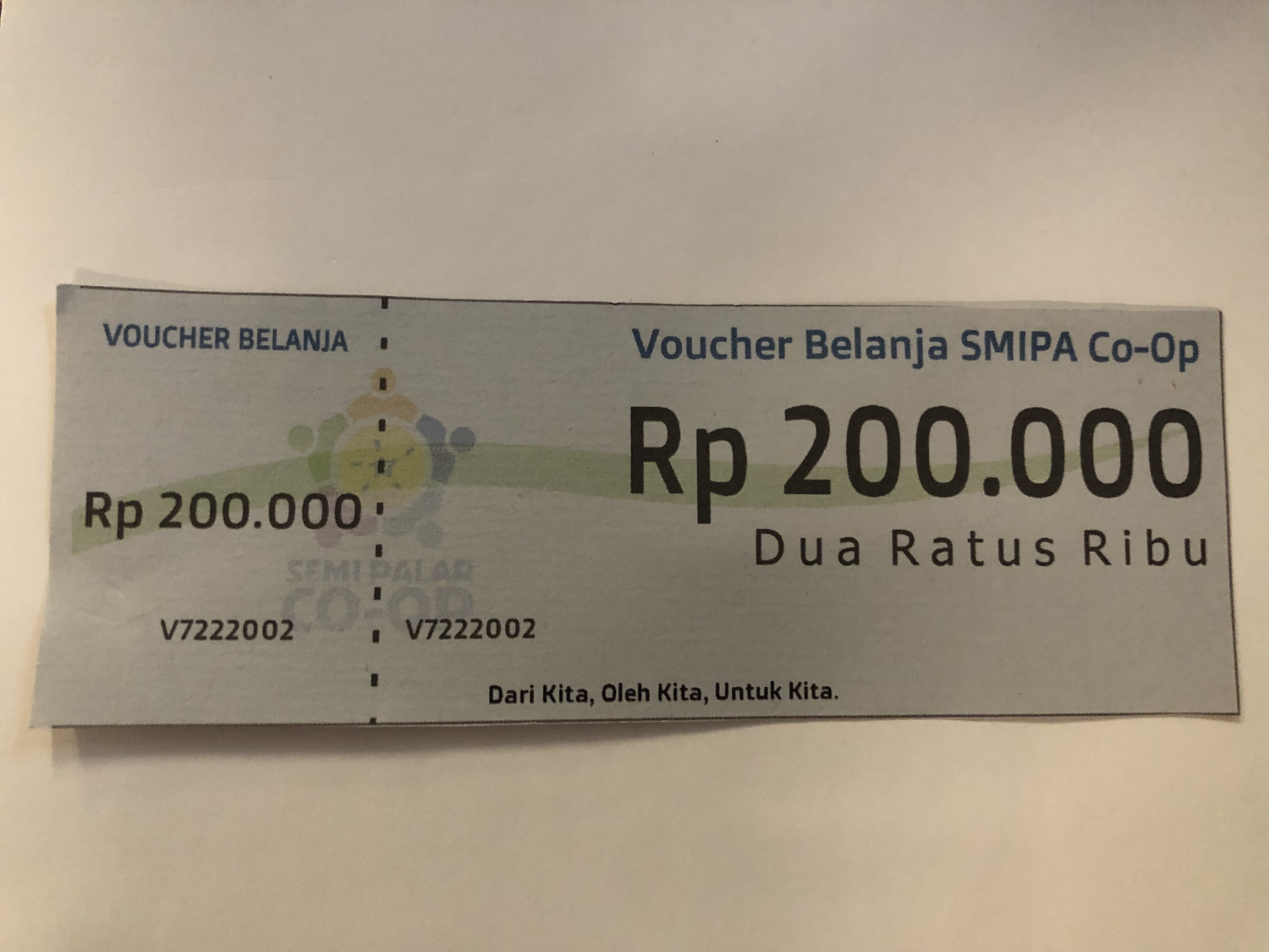 Voucher Belanja SMIPA Co-Op