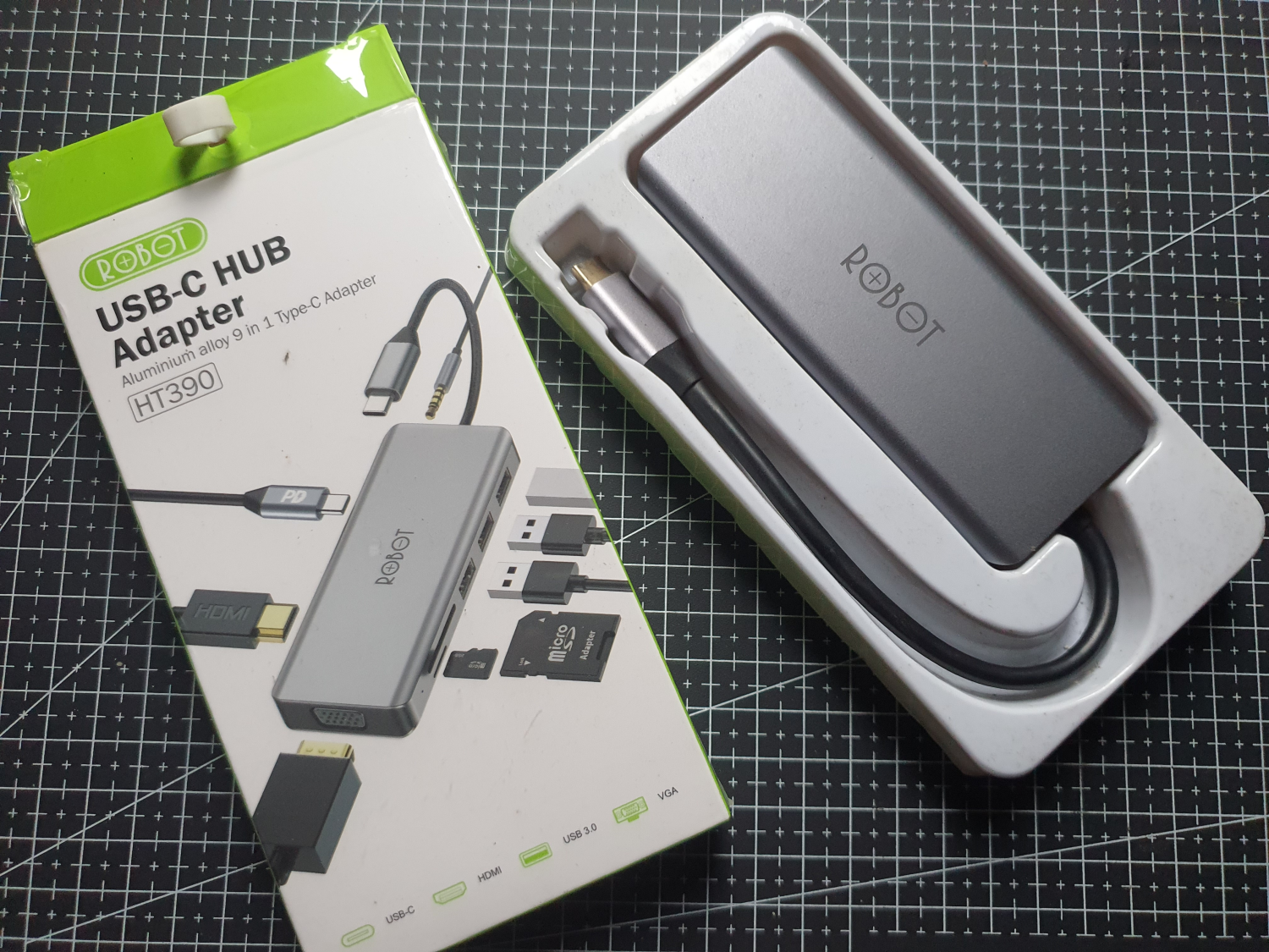 ROBOT Type C USB Hub 9 in 1