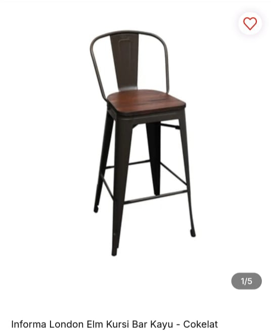 Kursi tinggi / kursi bar / kursi besi